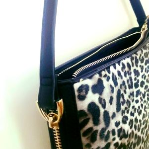 NWT Crossbody leopard embossed purse